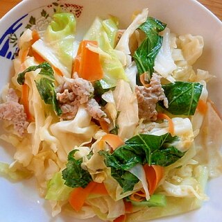 ラーメンスープで★肉野菜炒め